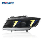 Retrofit Fangs Style Headlight with LED DRL, Turn Signal and Projector Lens for 2005-2012 BMW 3 Series E90