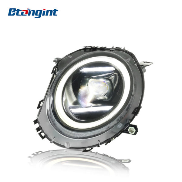 Fits 2007-2013 BMW MINI R56, Headlight Assembly Upgrade with New Style R55/R57 LED DRL & Projector Lens