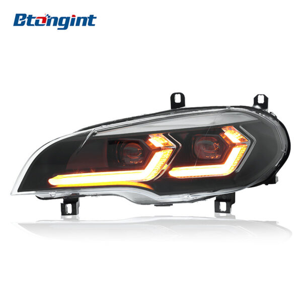 BMW X5 E70 Headlight Assembly 2007-2013 | LED Lens & Sequential Turn Signal