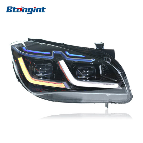 2010-2015 BMW X1 E84 Headlight Assembly, Modified with LED Lens, Blue Eyebrow DRL & LED Turn Signal