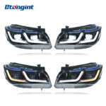2010-2015 BMW X1 E84 Headlight Assembly, Modified with LED Lens, Blue Eyebrow DRL & LED Turn Signal