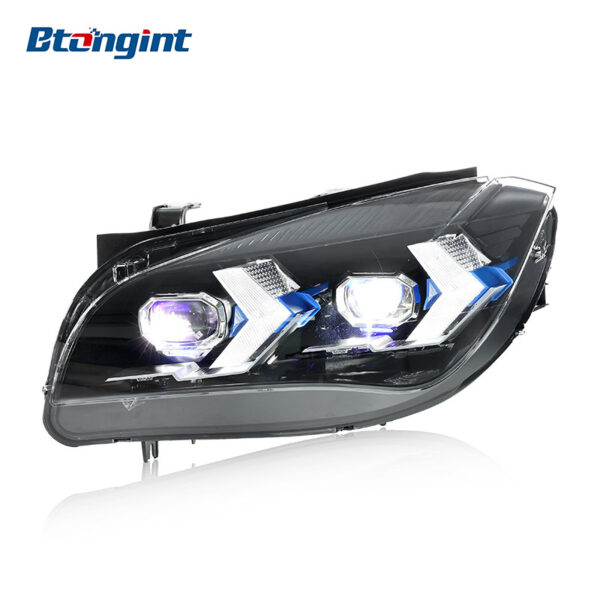 Fits 2010-2015 BMW X1 E84, Arrow Style Headlight Assembly with LED DRL, Turn Signal & Lens