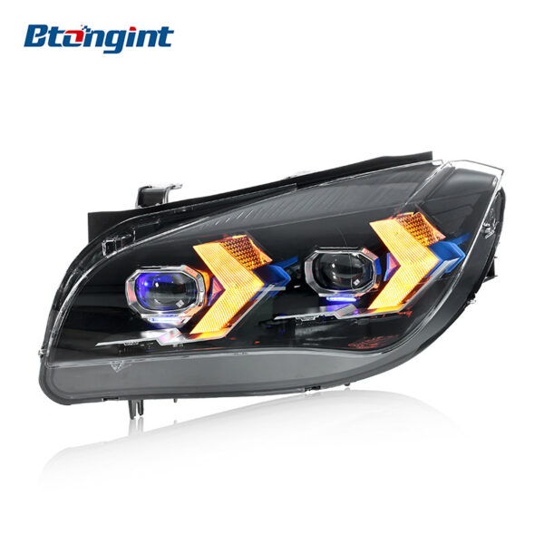 Fits 2010-2015 BMW X1 E84, Arrow Style Headlight Assembly with LED DRL, Turn Signal & Lens