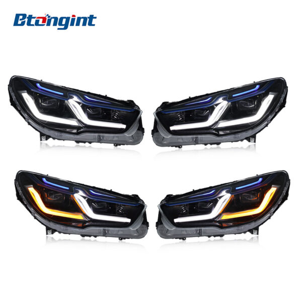 2010-2017 BMW 5 Series GT F07 Headlight Assembly, Retrofit with LED DRL, Turn Signal & Lens