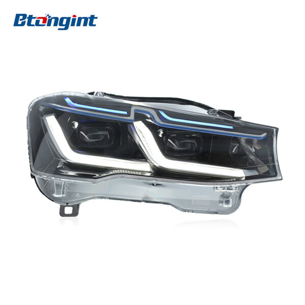 Fits 2010-2017 BMW X3, Thunder Style F25/F26 Headlight Upgrade with LED Blue Eyebrow DRL