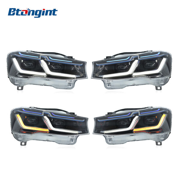 Fits 2010-2017 BMW X3, Thunder Style F25/F26 Headlight Upgrade with LED Blue Eyebrow DRL