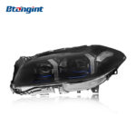 Fits 2011-2017 BMW 5 Series F10, Fang Style Headlight with LED DRL, Turn Signal & Lens