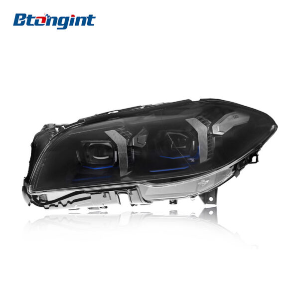 Fits 2011-2017 BMW 5 Series F10, Fang Style Headlight with LED DRL, Turn Signal & Lens