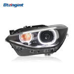 Fits BMW 1 Series F20 2012-2014, Headlight Assembly Upgrade with High-Configuration Angel Eyes, LED DRL & Projector Lens