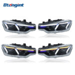 Fits 2012-2018 BMW 3 Series F30/F35, Blue Eyebrow Headlight Assembly Upgrade with High-spec LED Projector & Turn Signal