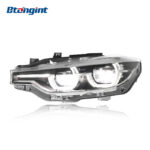 Fits 2013-2018 BMW 3 Series F30, High-spec LED Spoon DRL Headlight Assembly with APP-controlled RGB Multi-color