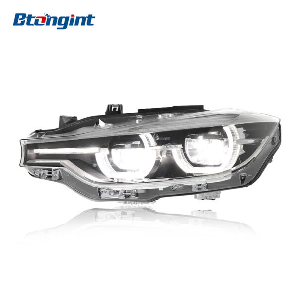 Fits 2013-2018 BMW 3 Series F30, High-spec LED Spoon DRL Headlight Assembly with APP-controlled RGB Multi-color