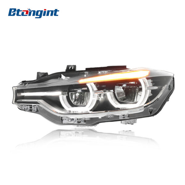Fits 2013-2018 BMW 3 Series F30, High-spec LED Spoon DRL Headlight Assembly with APP-controlled RGB Multi-color