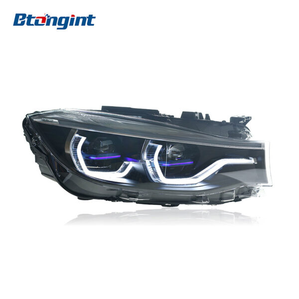 Fits 2013-2020 BMW 3 Series GT F34, Retrofit Headlight Assembly with LED DRL, Sequential Turn Signal and Projector Lens