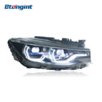 Fits 2013-2020 BMW 3 Series GT F34, Retrofit Headlight Assembly with LED DRL, Sequential Turn Signal and Projector Lens