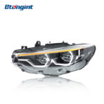 BMW 4 Series F32 2013-2020 Headlight Assembly, High-spec New Style LED Scoop DRL with Turn Signal