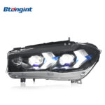 Fits 2014-2018 BMW X5 F15, Retrofit Headlight Assembly Equipped with New LED Lens, Daytime Running Light and Turn Signal
