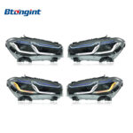 Suitable for 2014-2018 BMW X5 F15. Modified LED headlight assembly with blue eyebrow daytime running lights and LED turn signals, also compatible with BMW X6.