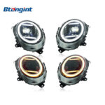 Suitable for 2014-2021 MINI F55 F56, upgraded headlight assembly with LED daytime running lights, sequential turn signals and projector lenses