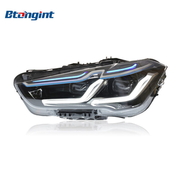 For 2016-2019 BMW X1 Headlight Assembly Retrofit: Bi-xenon Projector, Old Model Upgrade to New Style LED Daytime Running Lights & Turn Signals