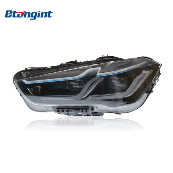 For 2016-2019 BMW X1 Headlight Assembly Retrofit: Bi-xenon Projector, Old Model Upgrade to New Style LED Daytime Running Lights & Turn Signals