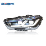 For 2016-2019 BMW X1 Headlight Assembly Retrofit: Bi-xenon Projector, Old Model Upgrade to New Style LED Daytime Running Lights & Turn Signals