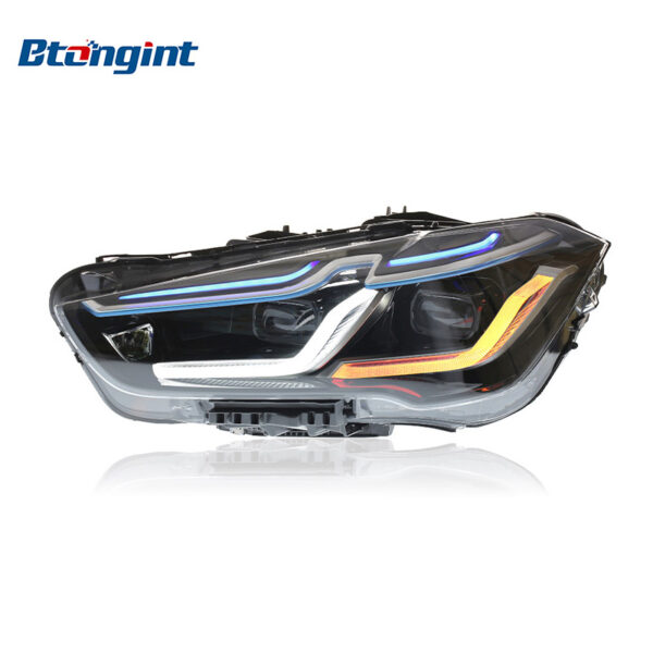 For 2016-2019 BMW X1 Headlight Assembly Retrofit: Bi-xenon Projector, Old Model Upgrade to New Style LED Daytime Running Lights & Turn Signals