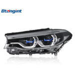 2018-2020 BMW 5 Series G30 Headlight Assembly, High-spec Upgrade with Blue Frame Dual-color LED Spoon DRL