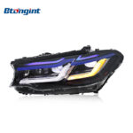 Thunder Style Headlight Assembly with Blue Eyebrow LED DRL, Turn Signal & Projector for 2018-2020 BMW 5 Series G30