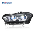 Retrofit High-Spec Headlight Assembly with Blue Frame, LED DRL & Laser Projector for 2019-2022 BMW X5 G05