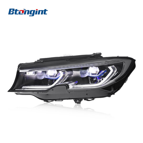 High-Spec LED Spoon DRL Laser Lens Headlight Assembly Upgrade for 2020–2022 BMW 3 Series G20