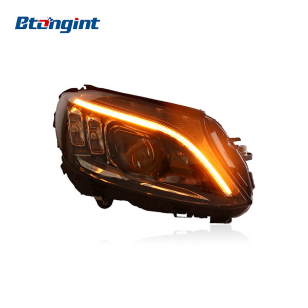 Retrofit New Style Headlight Assembly for 2015-2021 Mercedes-Benz C-Class W205, with LED Daytime Running Lights, Turn Signals and Lenses, Fits C180 (Old Model Upgrade to New Look)