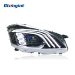 Retrofit Headlight Assembly for 2006-2012 Mercedes-Benz S-Class W221, Equipped With Triple-Strip LED Lens, DRL and Turn Signal Lights
