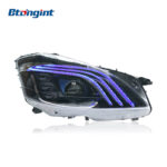 Retrofit Headlight Assembly for 2006-2012 Mercedes-Benz S-Class W221, Equipped With Triple-Strip LED Lens, DRL and Turn Signal Lights