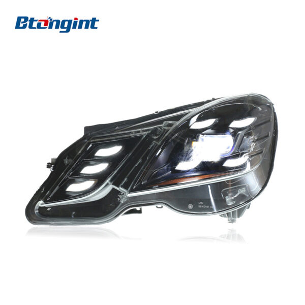 Retrofit Headlight Assembly for 2010-2013 Mercedes-Benz E-Class W212, Equipped with LED DRL, Turn Signals and Bi-Xenon Dual Light Lenses