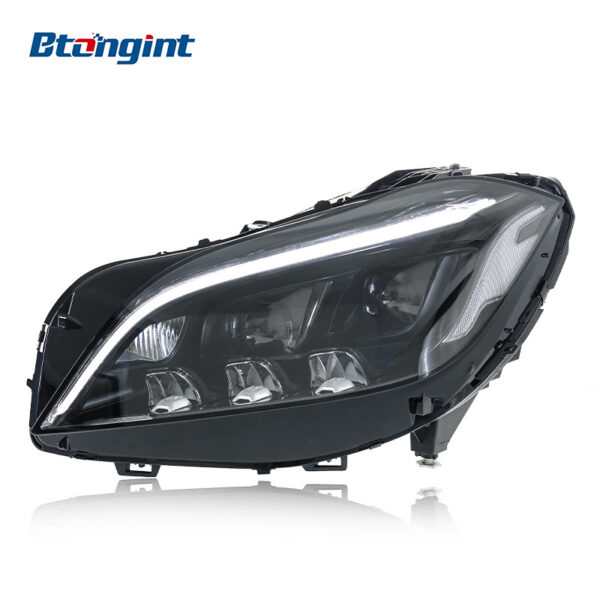 Suitable for Mercedes-Benz CLS W218 (2012-2015 Models), Headlight Assembly Upgrade to New Version with LED Daytime Running Lights, Dynamic Turn Signals & Projector Lenses