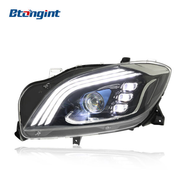 Retrofit Maybach-Style LED Projector Headlight Assembly with Sequential DRL for Mercedes-Benz ML W166 2012-2015