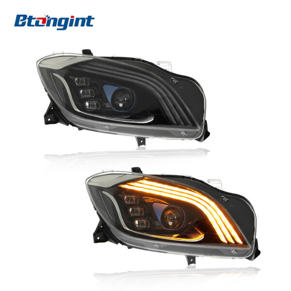 Retrofit Maybach-Style LED Projector Headlight Assembly with Sequential DRL for Mercedes-Benz ML W166 2012-2015
