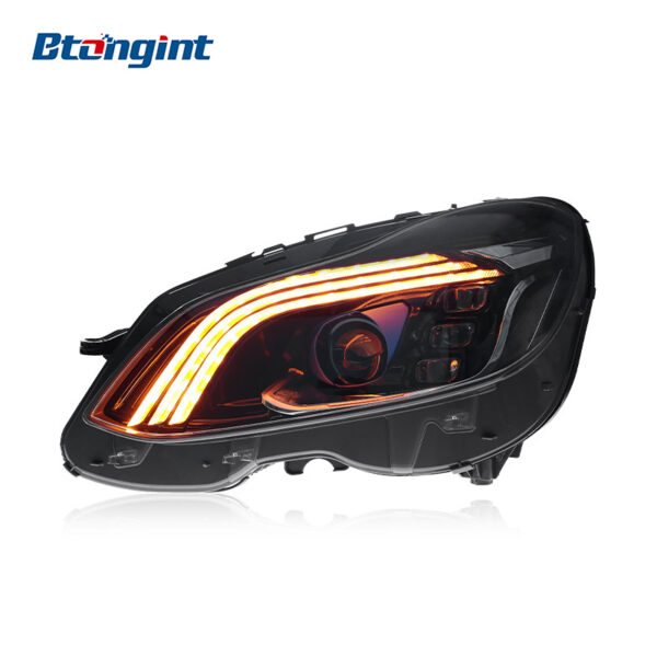 Retrofit Maybach-Style LED Projector Headlight Assembly with Sequential DRL for Mercedes-Benz E-Class W212 2014-2015