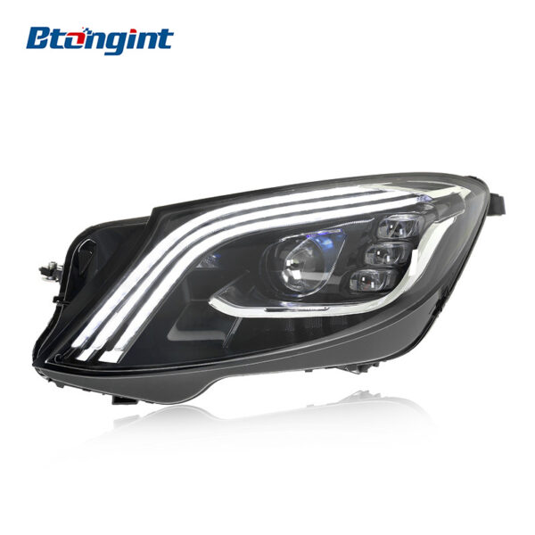Retrofit Maybach-Style LED Headlight Assembly with Sequential DRL for Mercedes-Benz S-Class W222 (2014-2017 Models)