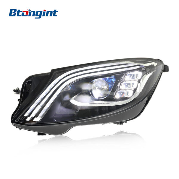 Retrofit Maybach-Style LED Headlight Assembly with Sequential DRL for Mercedes-Benz S-Class W222 (2014-2017 Models)