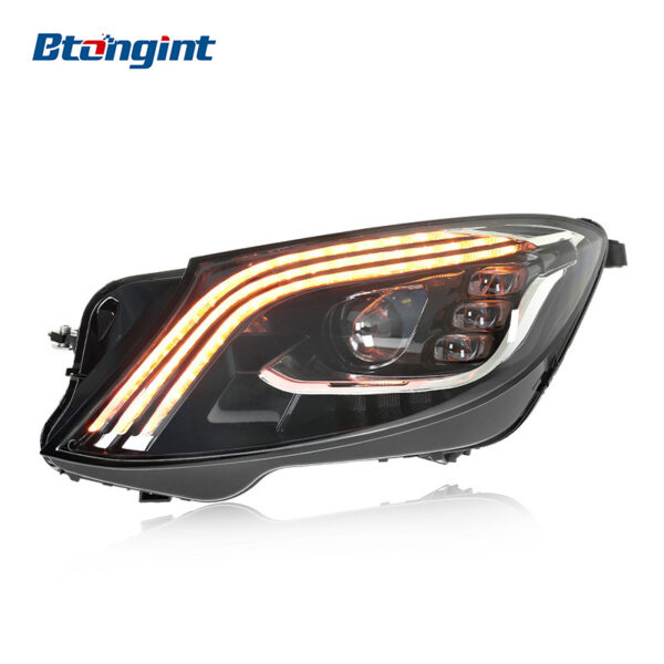 Retrofit Maybach-Style LED Headlight Assembly with Sequential DRL for Mercedes-Benz S-Class W222 (2014-2017 Models)