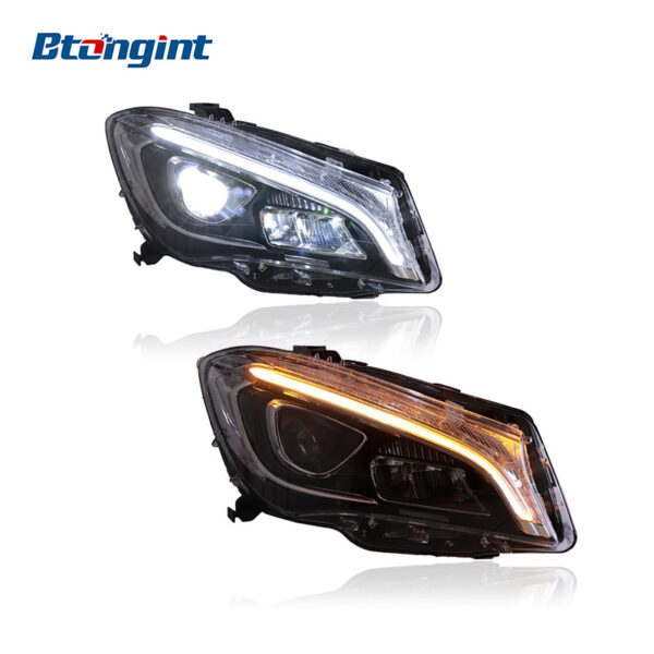 Full LED Headlight Assembly Upgrade Kit for Mercedes-Benz CLA (2014–2019 Models) | Low-spec to High-spec Conversion, Integrated Daytime Running Lights & Turn Signals