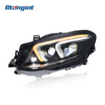 Suitable for Mercedes-Benz GLE W166 2015-2019, modified new-style headlight assembly equipped with LED daytime running lights, sequential turn signals and projector lenses