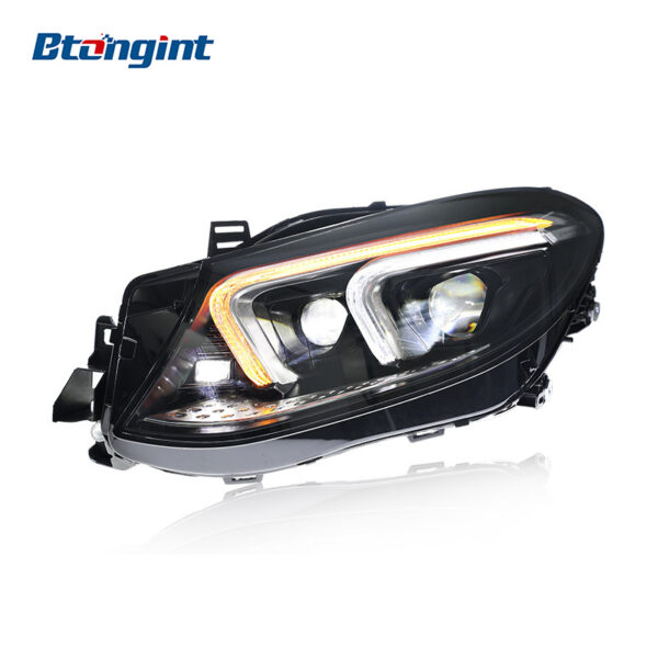 Suitable for Mercedes-Benz GLE W166 2015-2019, modified new-style headlight assembly equipped with LED daytime running lights, sequential turn signals and projector lenses