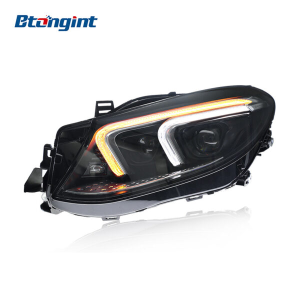 Suitable for Mercedes-Benz GLE W166 2015-2019, modified new-style headlight assembly equipped with LED daytime running lights, sequential turn signals and projector lenses