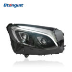 Compatible with Mercedes-Benz GLC X253 2016-2019, modified headlight assembly equipped with LED daytime running lights, turn signals and LED projector lenses