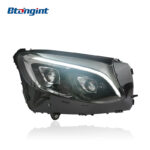 Compatible with Mercedes-Benz GLC X253 2016-2019, modified headlight assembly equipped with LED daytime running lights, turn signals and LED projector lenses