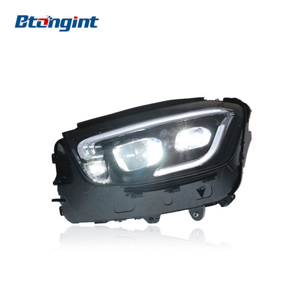 Suitable for Mercedes-Benz GLC X253 2016-2022, new high-spec upgraded headlight assembly with LED daytime running lights, turn signals and projector lenses
