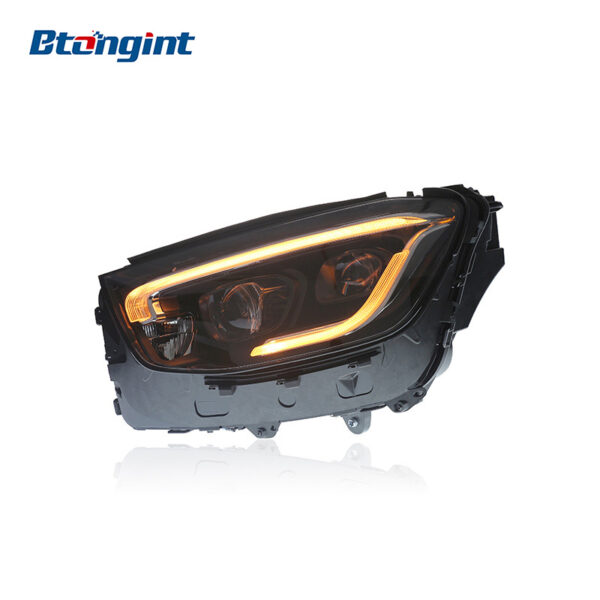 Suitable for Mercedes-Benz GLC X253 2016-2022, new high-spec upgraded headlight assembly with LED daytime running lights, turn signals and projector lenses